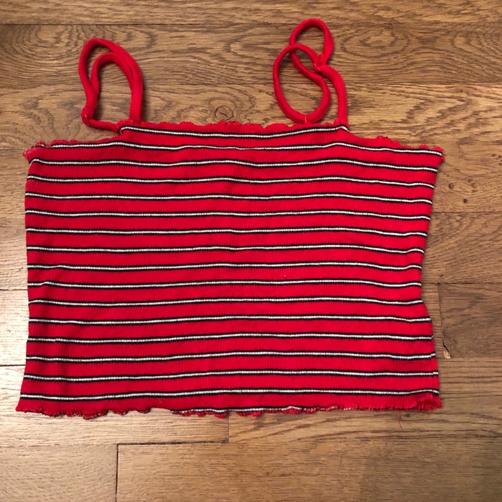 Striped cropped tank